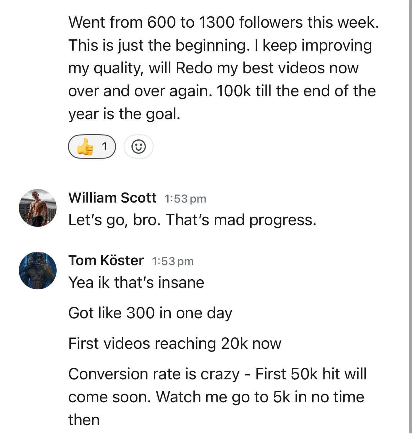 Tom: 0 to 10K followers in 1 month