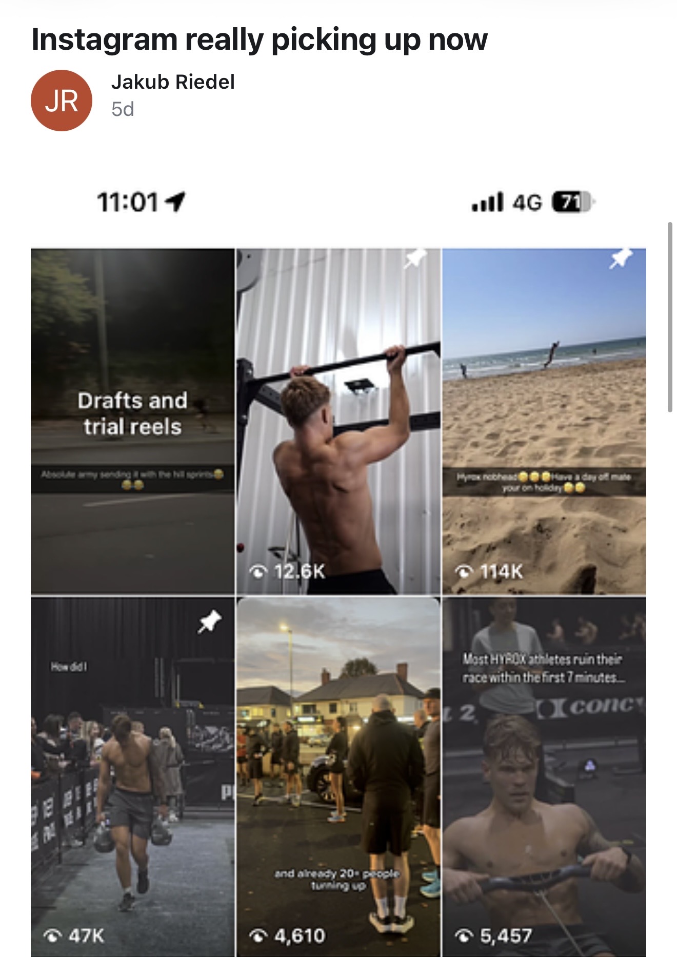 Three viral reels